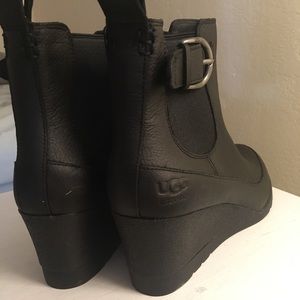 New Waterproof UGG leather wedge boot